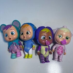 Cry Babies Magic Tears Rosie reindeer Pinky pig Zena zebra & Dinos Tina‎ 5 dolls